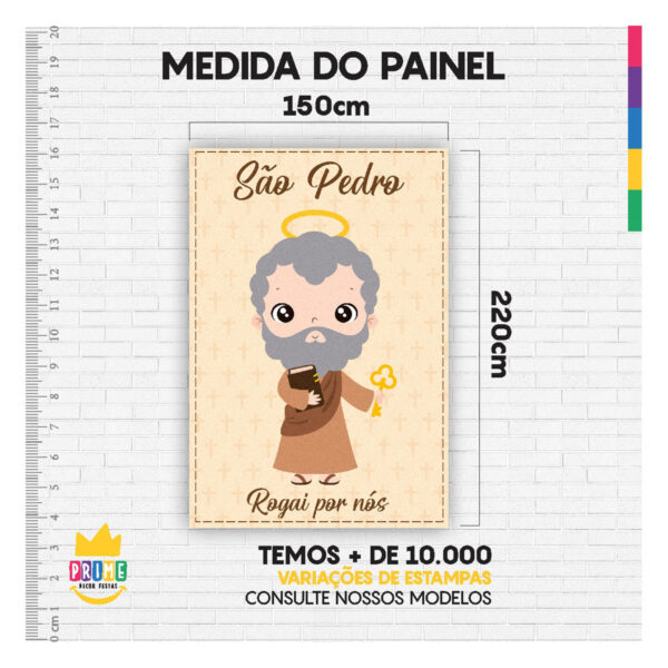 Painel de Festa Retangular São Pedro 3D 1,50m x 2,20 Casadinho - Image 4