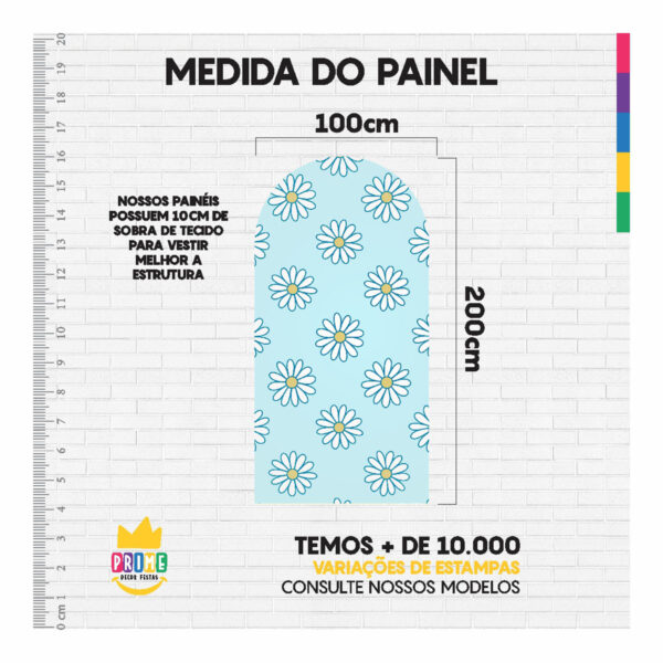 Painel De Festa Romano Decorativo Margarida - Image 4