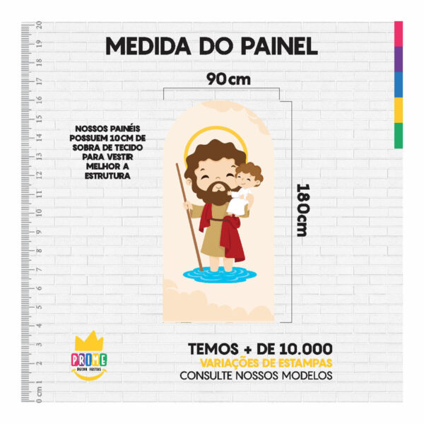 Painel De Festa Romano Decorativo São Cristóvão - Image 5