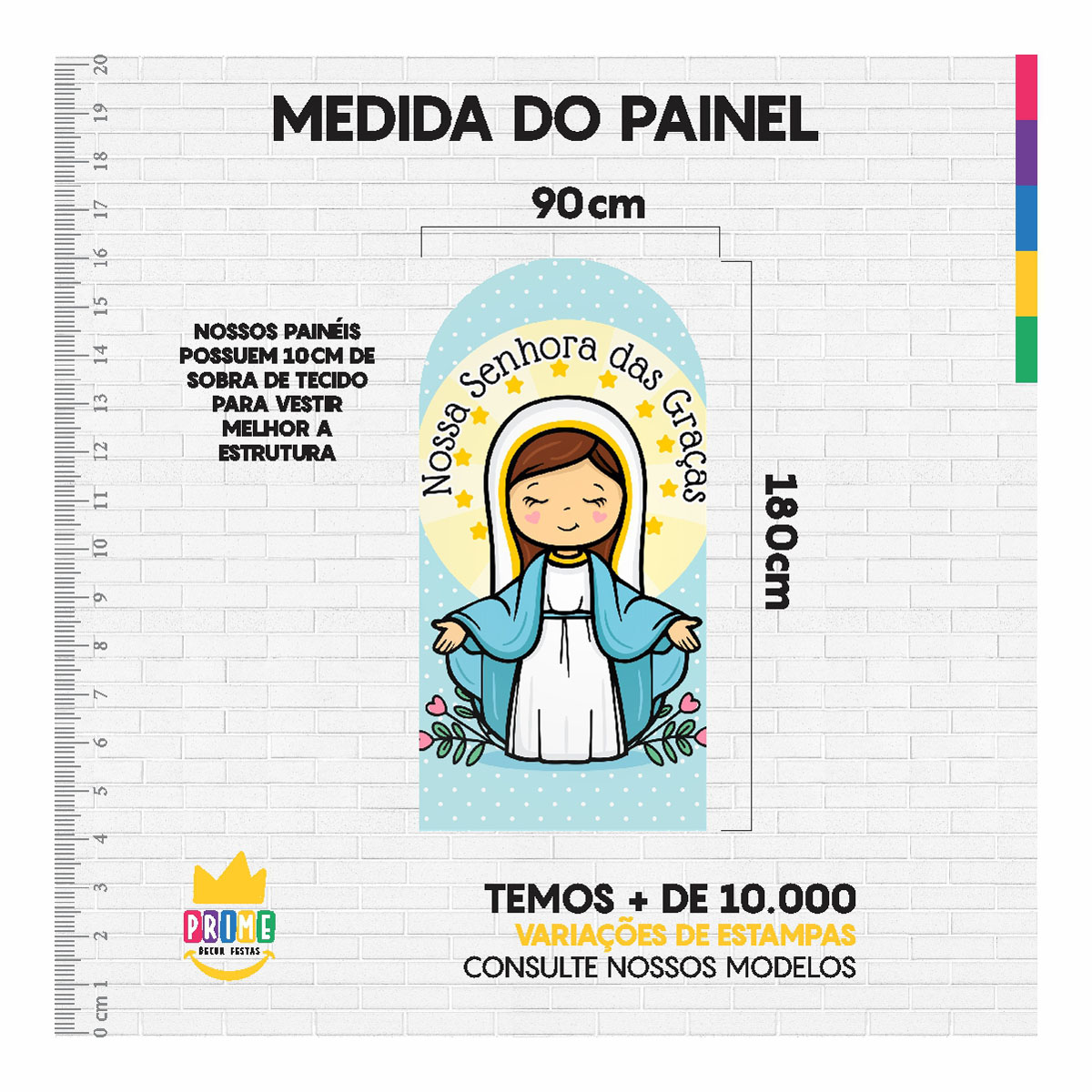 Painel De Festa Romano Decorativo Nossa Senhora das Graças - Imagem 5