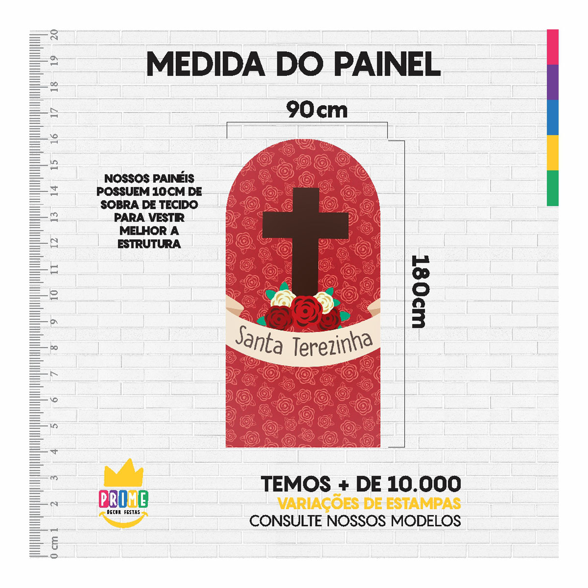 Painel De Festa Romano Decorativo Santa Terezinha - Imagem 4