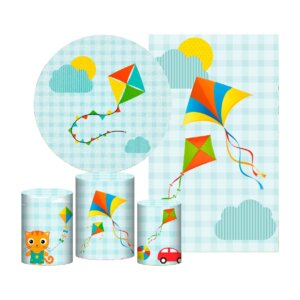 Kit Pipa Painel Redondo + Trio Capas + Retangular Tecido