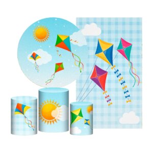 Kit Pipa Painel Redondo + Trio Capas + Retangular Tecido