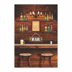 Painel de Festa Retangular Boteco Casadinho 3D 1,50m x 2,20