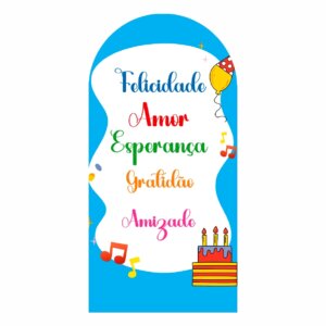 Painel De Festa Romano Decorativo Feliz Aniversário