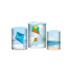 Trio Capa Cilindro Pipa 3D Em Tecido Com Elástico