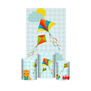 Kit Casado Pipa 3d Trio Capa Cilindro + Retangular Tecido