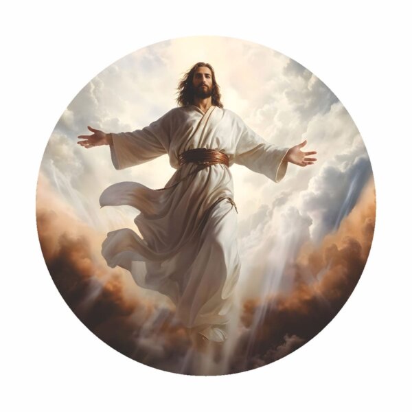 Painel Redondo 3D Jesus Tecido Sublimado 1,50m x 1,50m