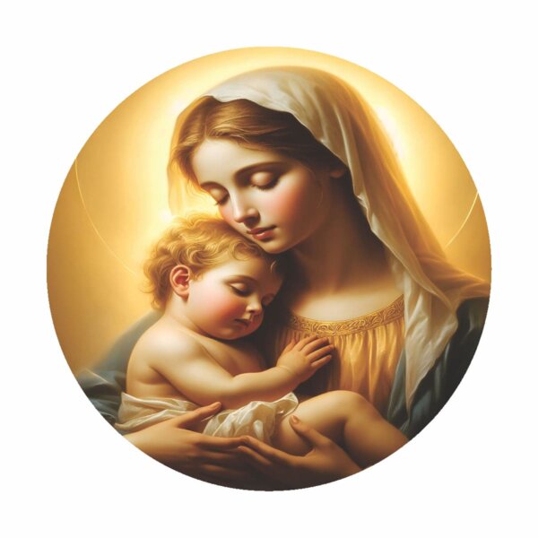 Painel Redondo 3D Mãe Rainha Tecido Sublimado 1,50m x 1,50m