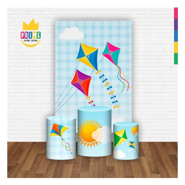 Kit Casado Pipa 3d Trio Capa Cilindro + Retangular Tecido - Image 2