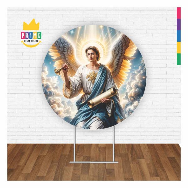 Painel Redondo 3D São Gabriel Tecido Sublimado 1,50m x 1,50m - Image 2