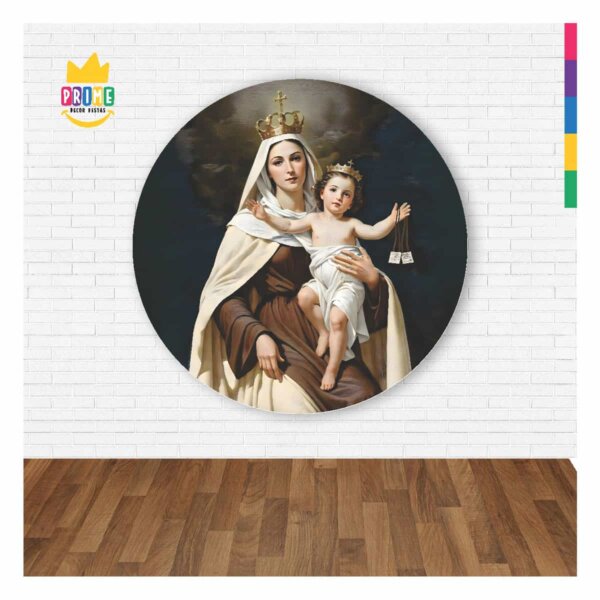 Painel Redondo 3D Nossa Senhora Abre Fácil 1,50m X 1,50m - Image 2