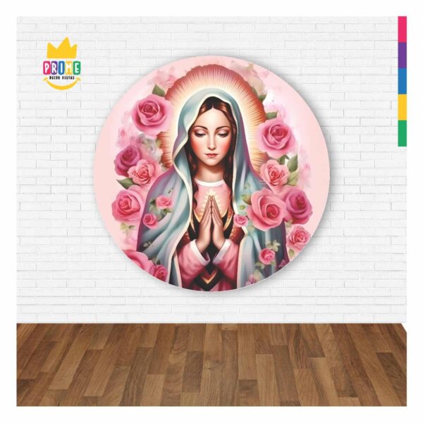 Painel Redondo 3D Nossa Senhora Abre Fácil 1,50m X 1,50m - Image 2