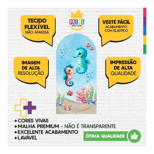 Painel De Festa Romano Decorativo Fundo do Mar - Image 3
