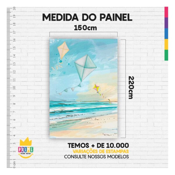 Painel de Festa Retangular Pipa Casadinho 3D 1,50m x 2,20 - Image 4