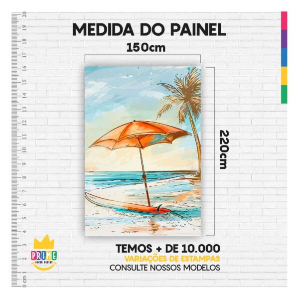 Painel de Festa Retangular Pipa Casadinho 3D 1,50m x 2,20 - Image 4