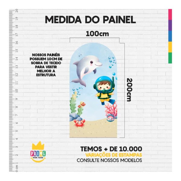 Painel De Festa Romano Decorativo Fundo do Mar - Image 4