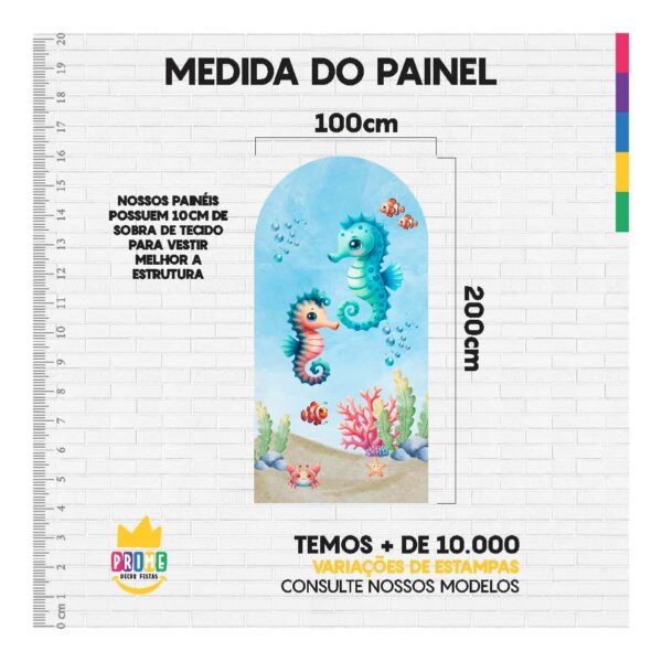 Painel De Festa Romano Decorativo Fundo do Mar - Image 4