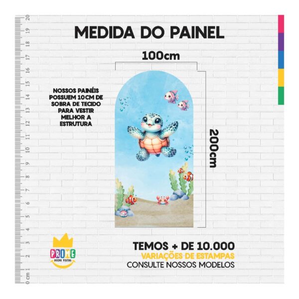 Painel De Festa Romano Decorativo Fundo do Mar - Image 3