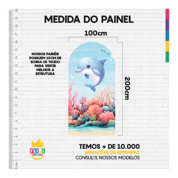 Painel De Festa Romano Decorativo Fundo do Mar - Image 4