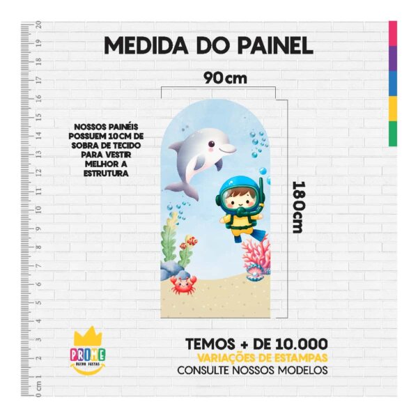 Painel De Festa Romano Decorativo Fundo do Mar - Image 5