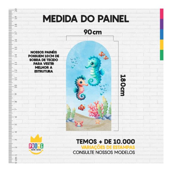 Painel De Festa Romano Decorativo Fundo do Mar - Image 5
