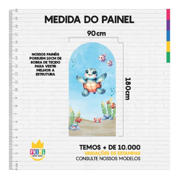 Painel De Festa Romano Decorativo Fundo do Mar - Image 4