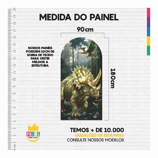 Painel De Festa Romano Decorativo Dinossauro - Image 5