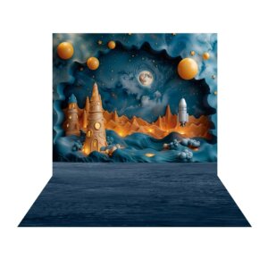 Fundo Fotográfico Astronauta Tecido 2,20m x 1,50m F1422