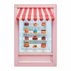 Painel de Festa Retangular Confeitaria Casadinho 3D 1,50m x 2,20