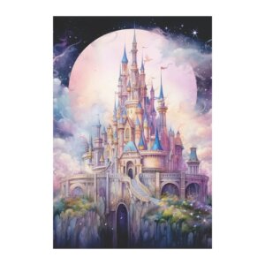 Painel de Festa Retangular Castelo Casadinho 3D 1,50m x 2,20