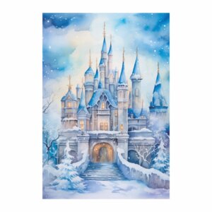 Painel de Festa Retangular Castelo Casadinho 3D 1,50m x 2,20
