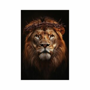 Painel Leão Jesus Para Quadro Somente Tecido 1,00m x 1,50m