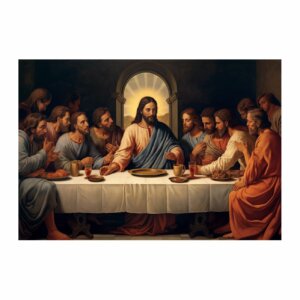 Painel Santa Ceia Para Quadro Somente Tecido 1,50m x 1,00m