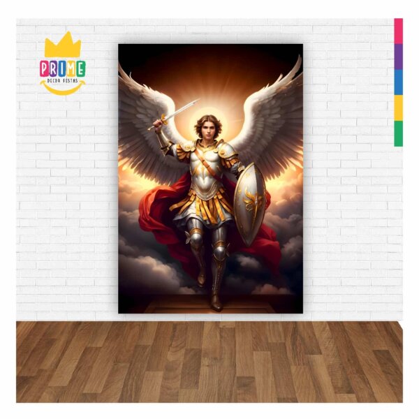 Painel São Miguel Arcanjo Para Quadro Somente Tecido 1,00m x 1,50m - Image 2