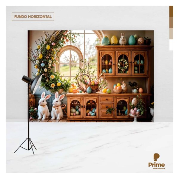 Fundo Fotográfico Páscoa Cozinha Tecido 2,20m x 1,50m F1475 - Image 4
