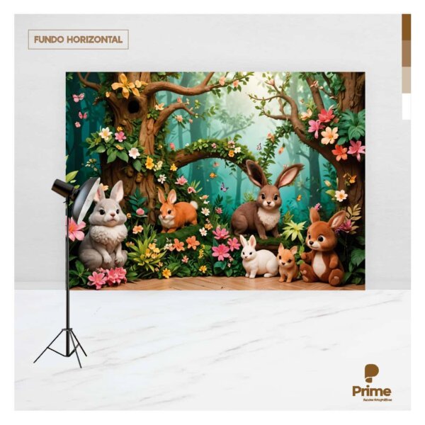 Fundo Fotográfico Páscoa Bosque Tecido 2,20m x 1,50m F1482 - Image 4