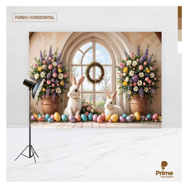 Fundo Fotográfico Páscoa Casinha Tecido 2,20m x 1,50m F1461 - Image 4