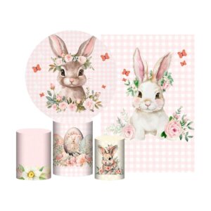 Kit Páscoa Painel Redondo + Trio Capas + Retangular Tecido