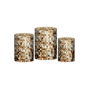 Trio Capa Cilindro Shimmwe Wall 3D Em Tecido Com Elástico