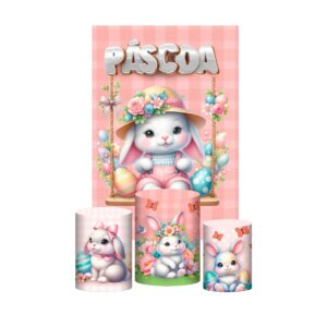 Kit Casado Páscoa 3d Trio Capa Cilindro + Retangular Tecido