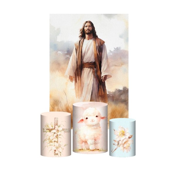 Kit Casado Páscoa 3d Trio Capa Cilindro + Retangular Tecido