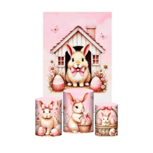 Kit Casado Páscoa 3d Trio Capa Cilindro + Retangular Tecido