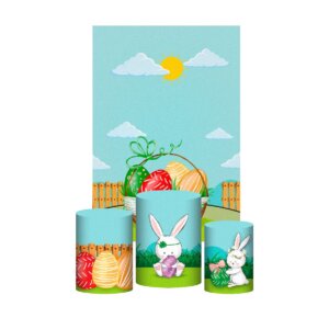 Kit Casado Páscoa 3d Trio Capa Cilindro + Retangular Tecido
