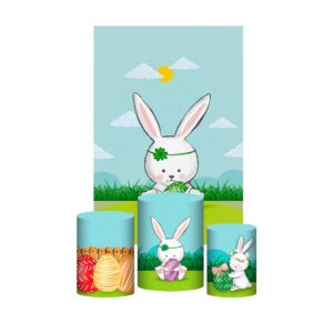 Kit Casado Páscoa 3d Trio Capa Cilindro + Retangular Tecido