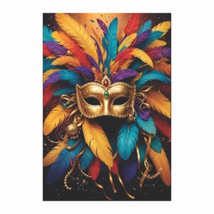 Painel de Festa Retangular Carnaval Casadinho 3D 1,50m x 2,20