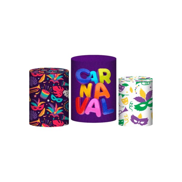 Trio Capa Cilindro Carnaval 3D Em Tecido Com Elástico