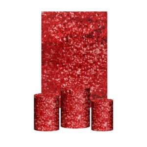Kit Casado Lantejoula 3d Trio Capa Cilindro + Retangular Tecido