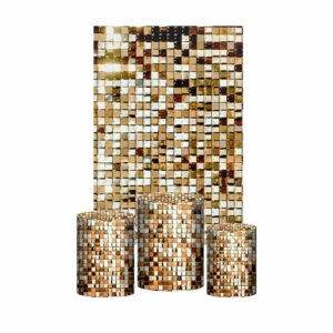 Kit Casado Shimmer Wall 3d Trio Capa Cilindro + Retangular Tecido