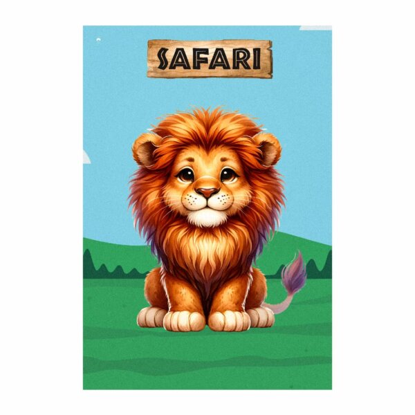 Painel de Festa Retangular Safari Casadinho 3D 1,50m x 2,20